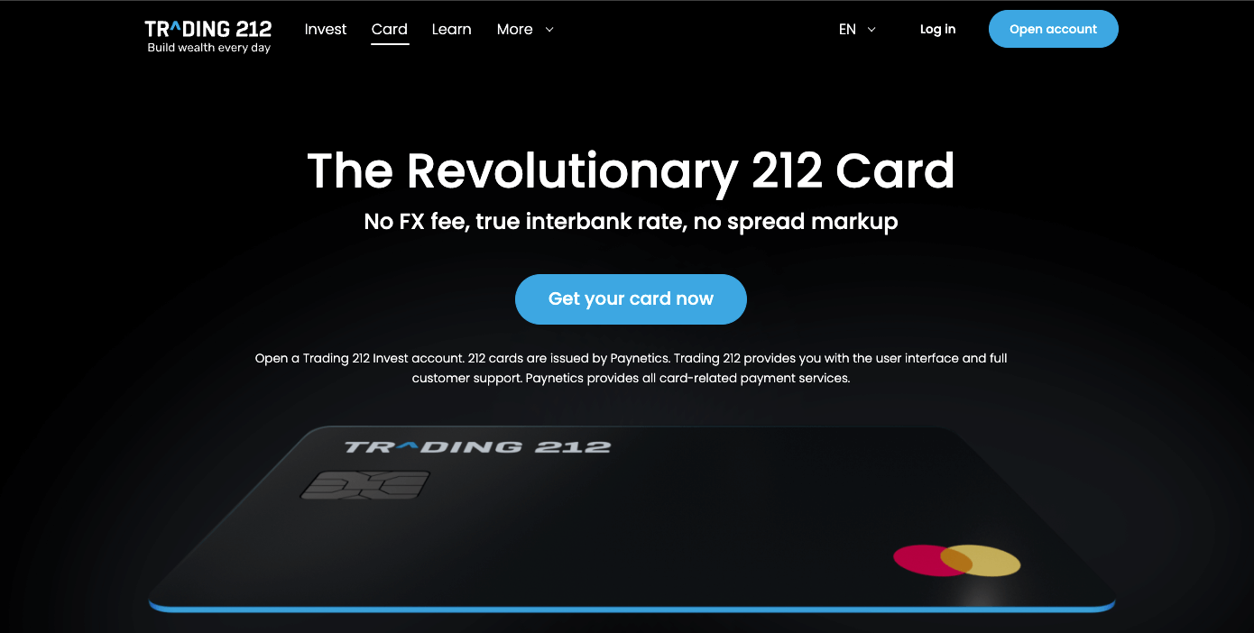 trading212 card review